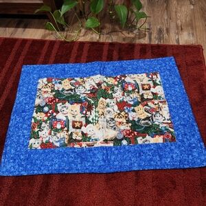 Handmade Christmas Cat Table Topper